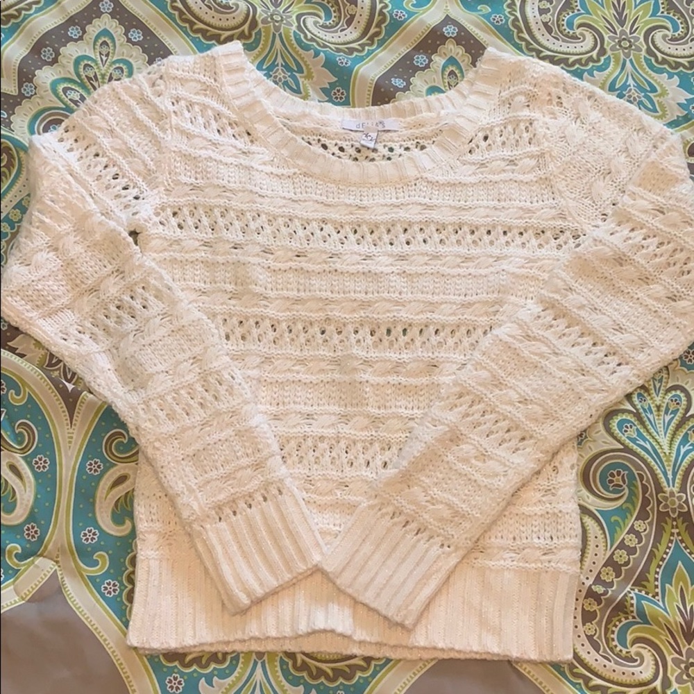 White see thru sweater
